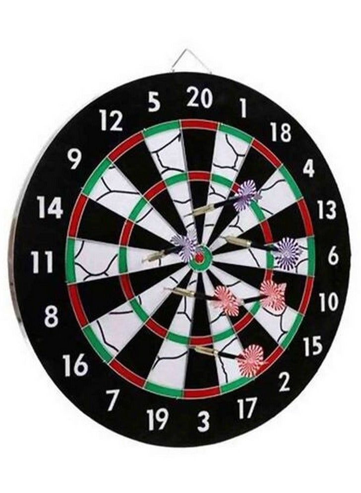 SUP Supreme Sports Flocked Dartboard with Darts Multicolour 18inch